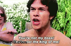 Shirtless Man Saying You're Not My Boss GIF