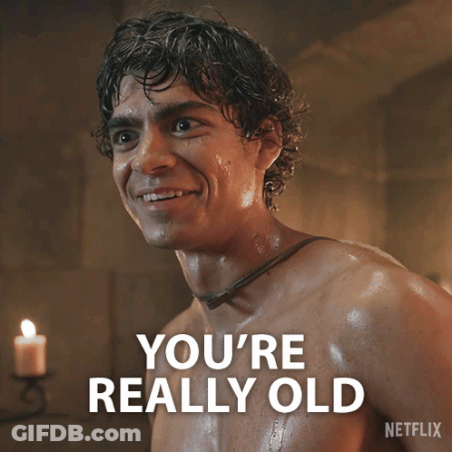 Shirtless Man Saying You're Really Old Netflix Ad GIF
