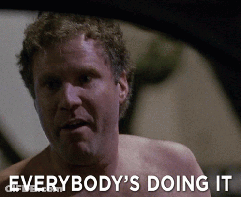 Shirtless Man Says Everybody's Doing It GIF