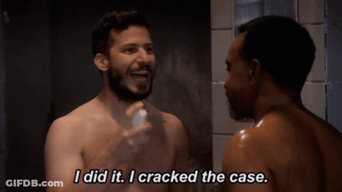 Shirtless Man Says I Did It I Cracked The Case In Shower GIF