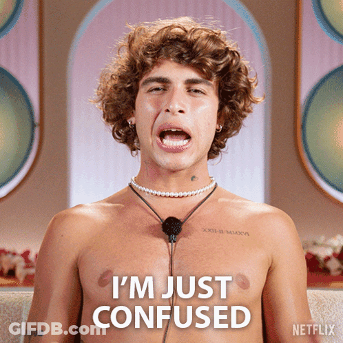 Shirtless Man Says I'm Just Confused GIF