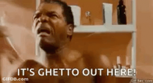 Shirtless Man Shouting In Front Of Mirror GIF