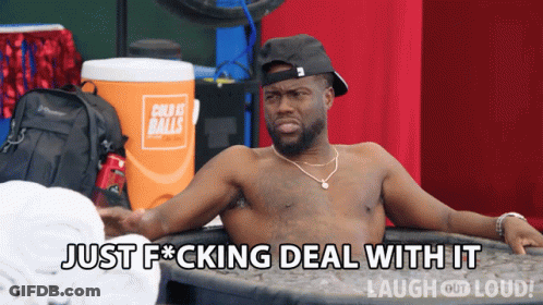 Shirtless Man Sits In Tub Just Fucking Deal With It GIF
