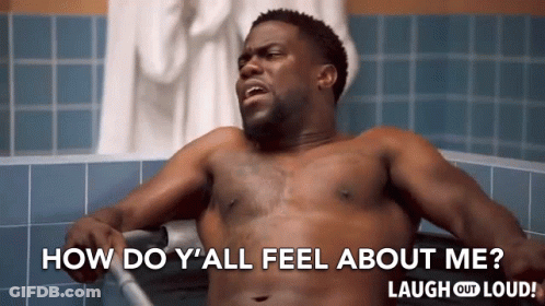 Shirtless Man Sitting In Bathtub Asking How Feel GIF