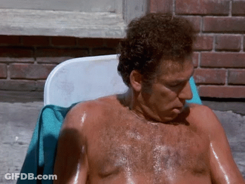 Shirtless Man Sitting In Chair GIF