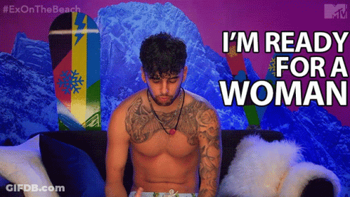 Shirtless Man Sitting On Couch GIF