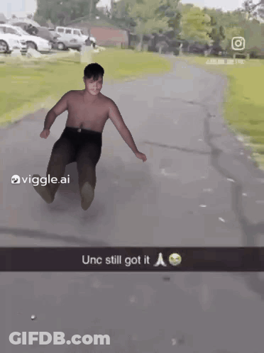 Shirtless Man Skateboarding Unc Still Got It GIF
