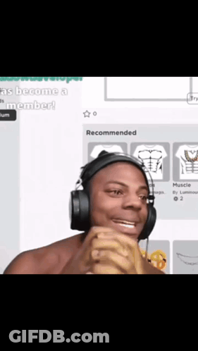 Shirtless Man Smiling With Headphones GIF