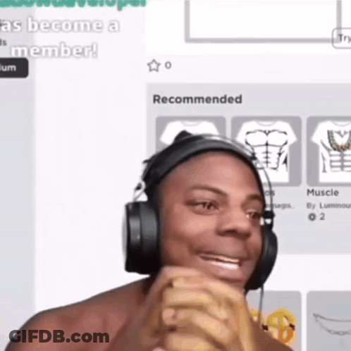 Shirtless Man Smiling With Headphones GIF