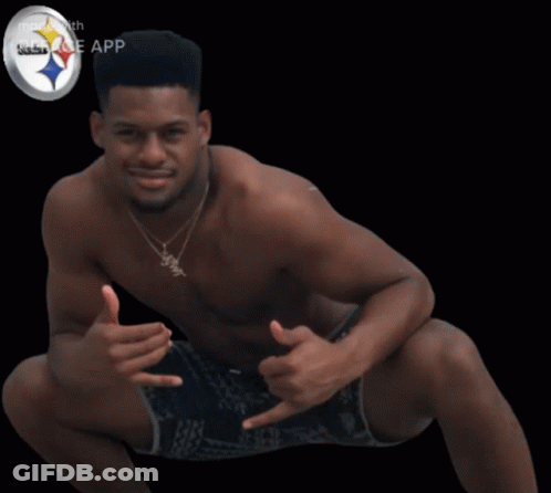 Shirtless Man Squatting And Thumbs Up GIF