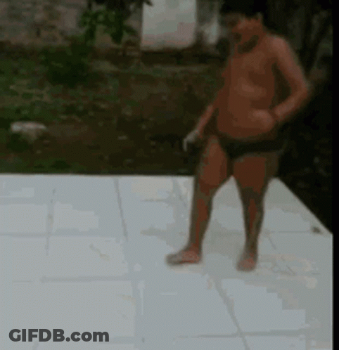 Shirtless Man Standing GIF