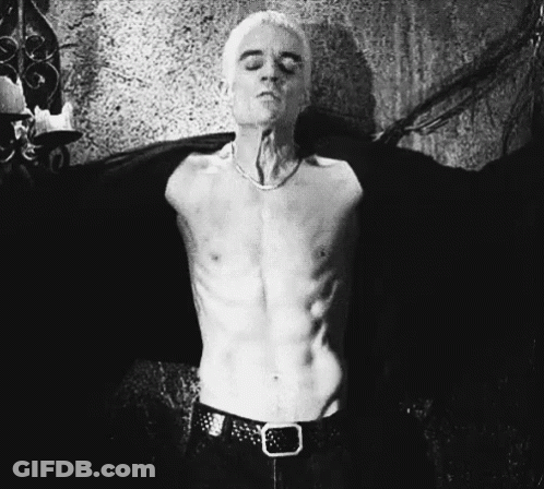 Shirtless Man Standing Arms Outstretched GIF