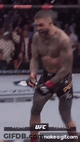 Shirtless Man Standing In Boxing Ring GIF