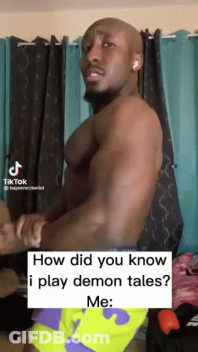 Shirtless Man Standing In Front Of Blue Curtain Saying How Did You Know GIF