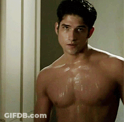 Shirtless Man Standing In Front Of Door GIF