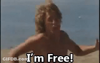 Shirtless Man Standing On Beach I M Free GIF