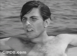 Shirtless Man Swimming And Looking GIF