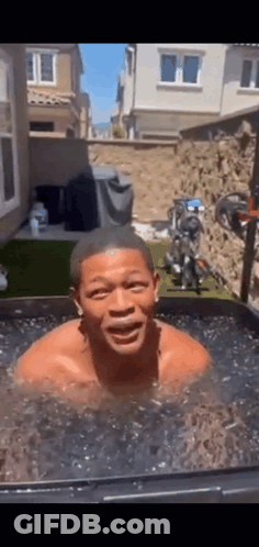 Shirtless Man Swimming In Pool GIF