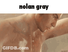 Shirtless Man Taking Shower Nolan Gray GIF