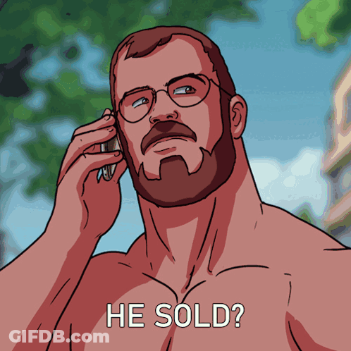 Shirtless Man Talking On Cell Phone He Sold GIF
