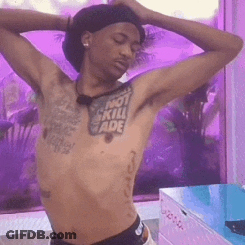 Shirtless Man Tattoo Not Kill Fade GIF
