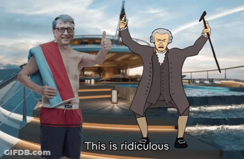 Shirtless Man Thumbs Up Next To Cartoon Man With Cane GIF