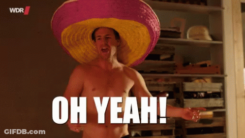 Shirtless Man Wearing Sombrero Saying Oh Yeah GIF