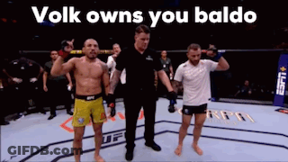 Shirtless Man With Arm Tattoo On UFC Birthday Card GIF