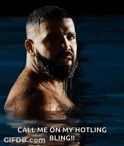 Shirtless Man With Beard Saying Call Me On My Hotline Bling GIF