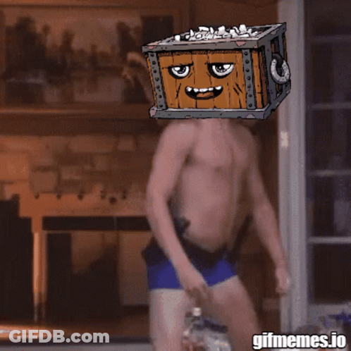 Shirtless Man With Box On Head Gifmemes.io GIF