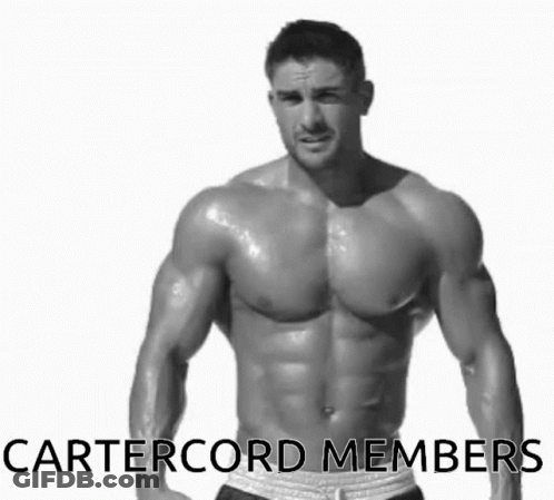 Shirtless Man With Cartercord Members GIF