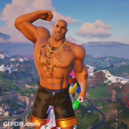 Shirtless Man With Chest Tattoo Flexing Muscles GIF