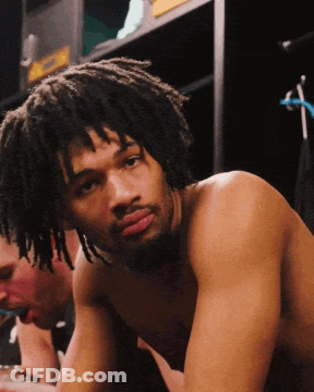 Shirtless Man With Dreadlocks And Beard GIF