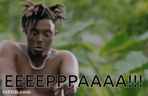 Shirtless Man With Dreadlocks Smoking Saying Eeeppaaa GIF