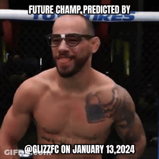 Shirtless Man With Glasses And Tattoo In Boxing Ring Saying Future Champ GIF