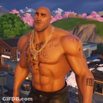 Shirtless Man With Happy Chest Tattoo GIF