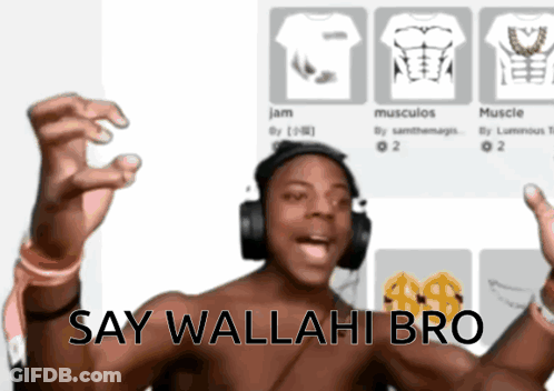 Shirtless Man With Headphones Saying Say Wallahi Bro GIF