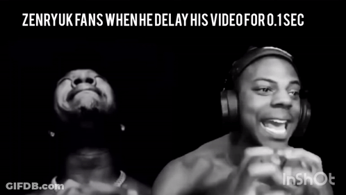 Shirtless Man With Headphones Zenryuk Fans When He Delay Video 0.1 Sec GIF