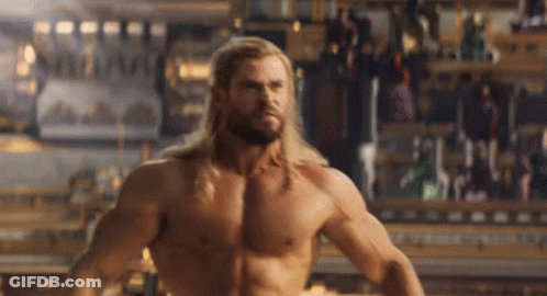Shirtless Man With Long Hair GIF