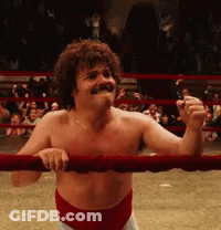 Shirtless Man With Mustache In Wrestling Ring GIF