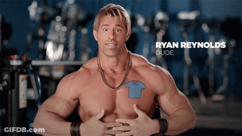 Shirtless Man With Name Ryan Reynolds GIF