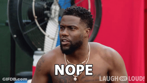 Shirtless Man With Necklace Says Nope GIF
