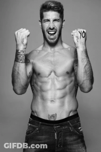 Shirtless Man With Yo Tattoo GIF