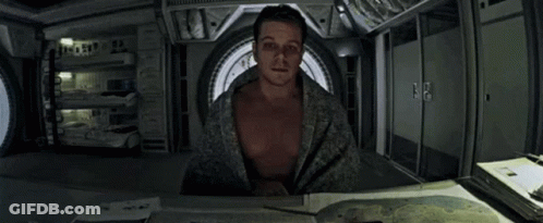 Shirtless Man Wrapped In Towel Surprised GIF
