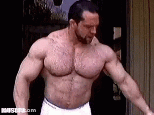Shirtless Muscular Man With Beard GIF
