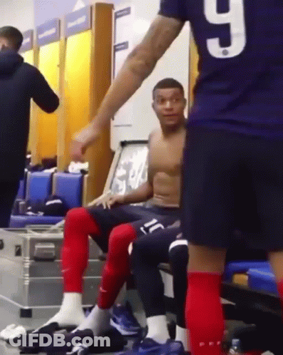Shirtless Soccer Player Number 9 GIF