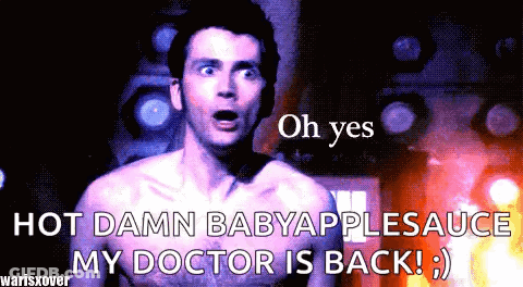Shirtless Surprised Man Says Oh Yes Hot Damn Babyapplesauce My Doctor Is Back GIF