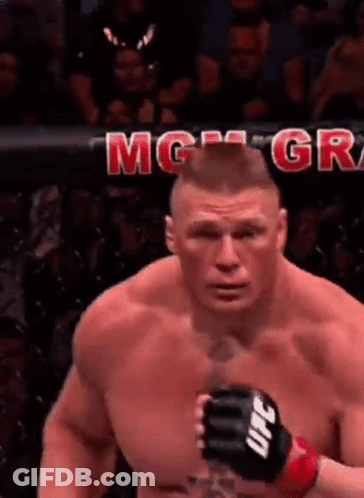 Shirtless UFC Fighter With Glove GIF
