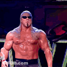 Shirtless Wrestler In Chain Mail And Sunglasses GIF