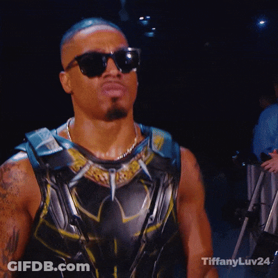 Shirtless Wrestler In Front Of Armelo Yes Sign GIF